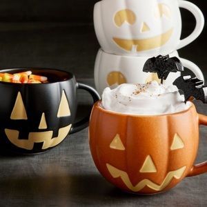Pottery Barn Halloween Pumpkin Mug - Orange